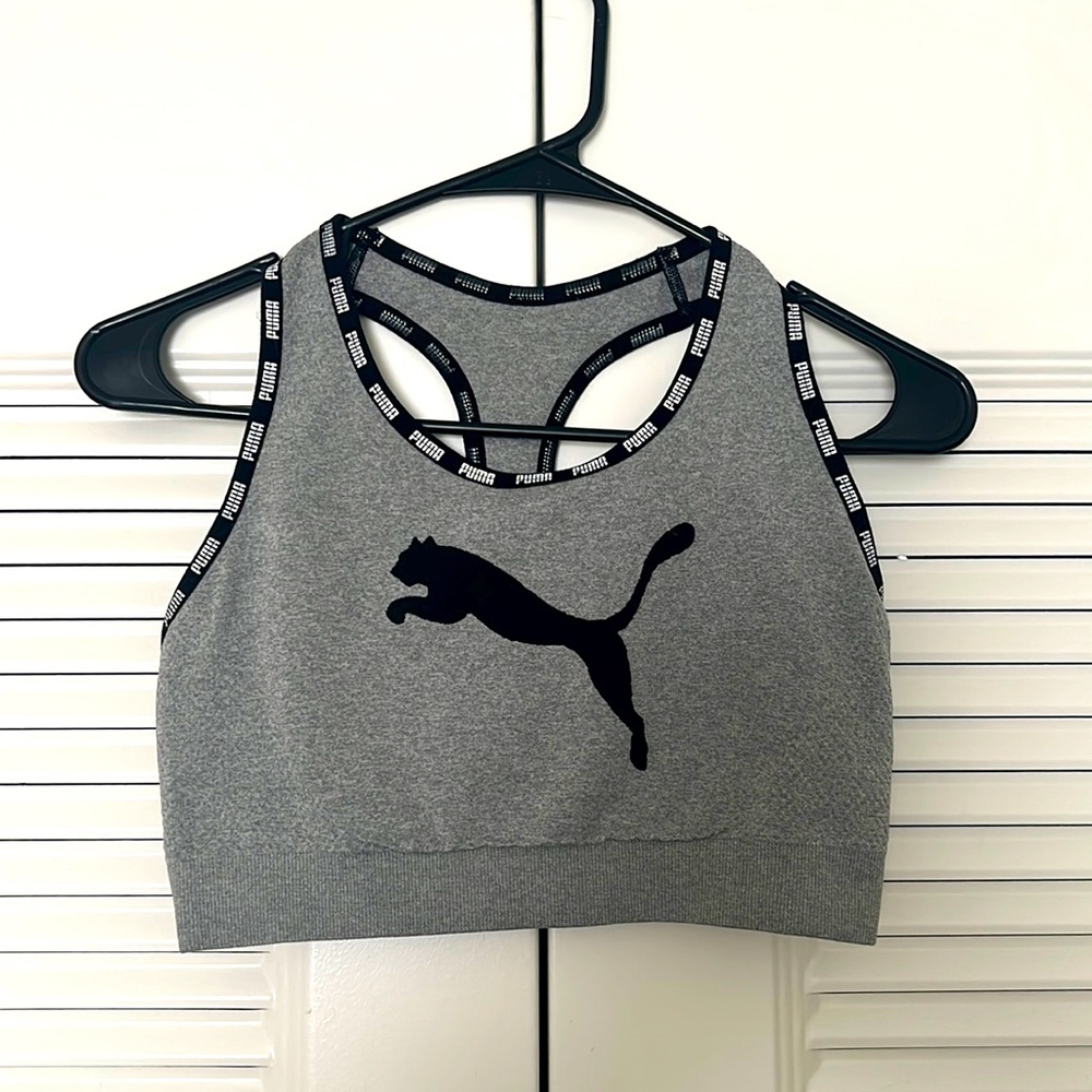 Grey Puma Sports Bra